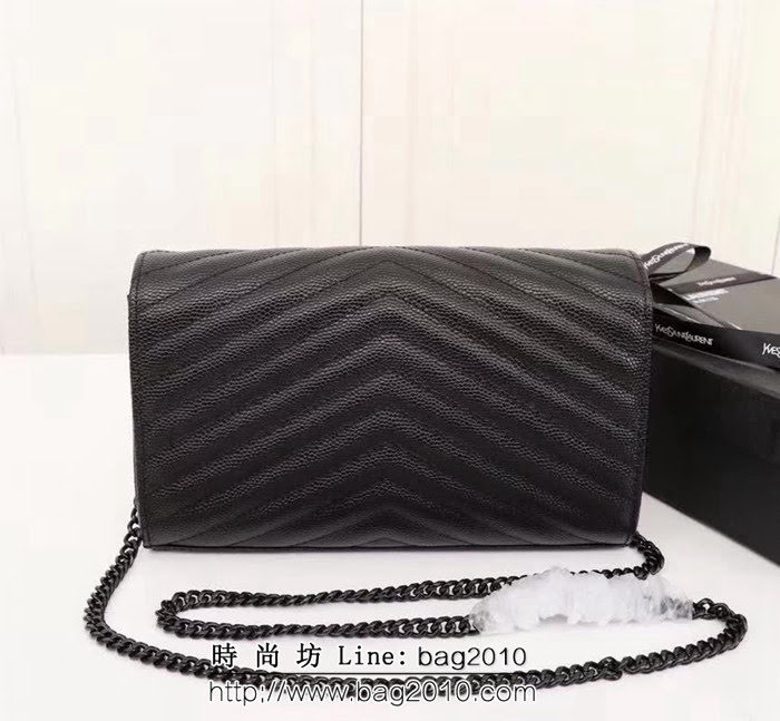 YSL聖羅蘭 爆款 魚子醬牛皮鏈條小包 可當手包用 26801 YAS1494